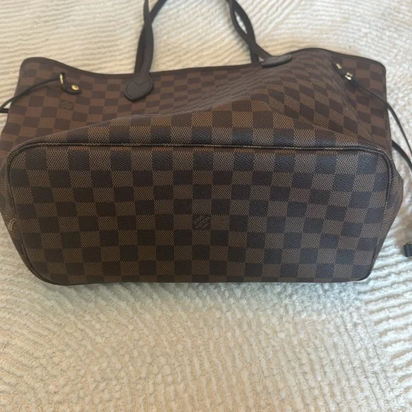 LOUIS VUITTON NEVERFULL DAMIER EBENE ROSE BALLERINE MM TOTE - Picture 6 of 12